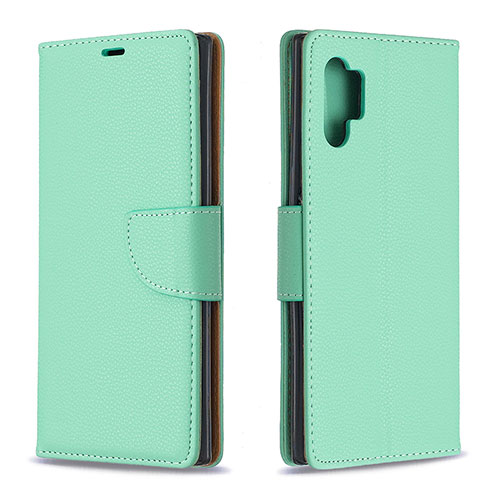 Leather Case Stands Flip Cover Holder B06F for Samsung Galaxy Note 10 Plus 5G Green