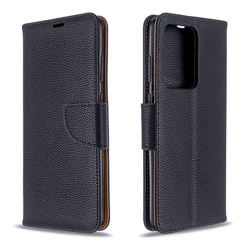 Leather Case Stands Flip Cover Holder B06F for Samsung Galaxy S20 Plus 5G Black