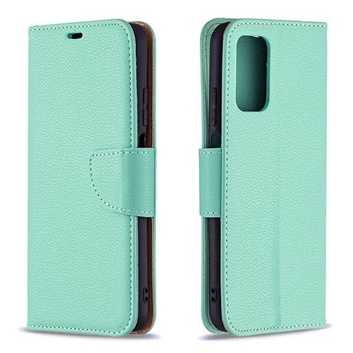 Leather Case Stands Flip Cover Holder B06F for Xiaomi Poco M3 Green
