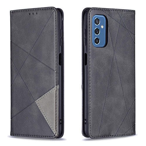 Leather Case Stands Flip Cover Holder B07F for Samsung Galaxy M52 5G Black