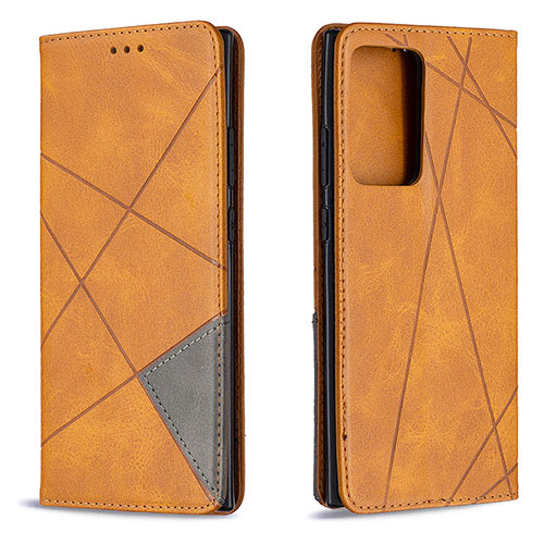 Leather Case Stands Flip Cover Holder B07F for Samsung Galaxy Note 20 Ultra 5G Light Brown