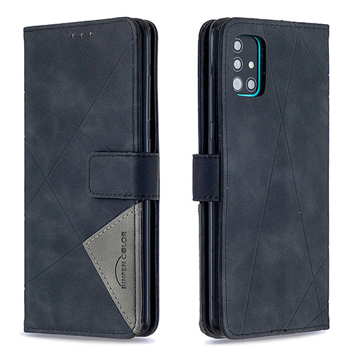 Leather Case Stands Flip Cover Holder B08F for Samsung Galaxy A51 5G Black