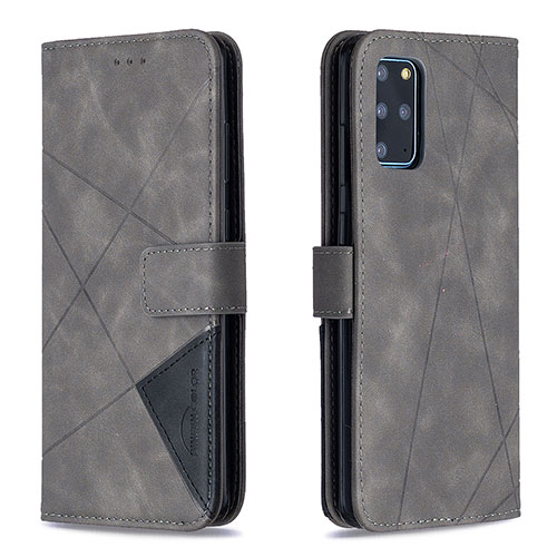Leather Case Stands Flip Cover Holder B08F for Samsung Galaxy S20 Plus Gray