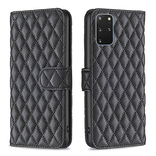 Leather Case Stands Flip Cover Holder B11F for Samsung Galaxy S20 Plus 5G Black