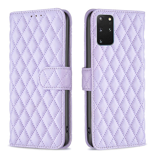 Leather Case Stands Flip Cover Holder B11F for Samsung Galaxy S20 Plus Purple