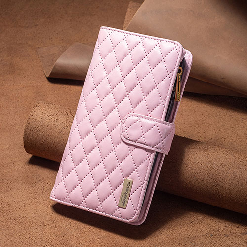 Leather Case Stands Flip Cover Holder B12F for Xiaomi Mi 13 5G Rose Gold