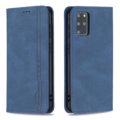 Leather Case Stands Flip Cover Holder B15F for Samsung Galaxy S20 Plus 5G Blue