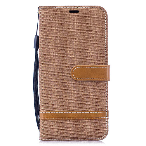 Leather Case Stands Flip Cover Holder B16F for Samsung Galaxy M10 Gold