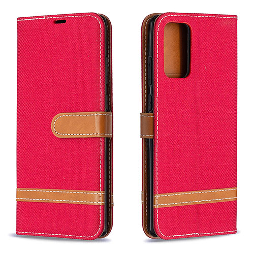 Leather Case Stands Flip Cover Holder B16F for Samsung Galaxy Note 20 5G Red