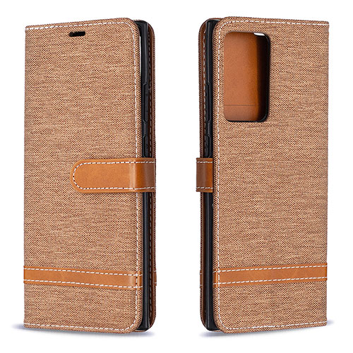 Leather Case Stands Flip Cover Holder B16F for Samsung Galaxy Note 20 Ultra 5G Gold