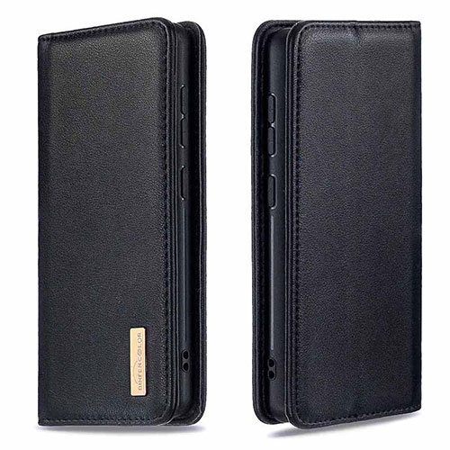 Leather Case Stands Flip Cover Holder B17F for Samsung Galaxy Note 20 Ultra 5G Black