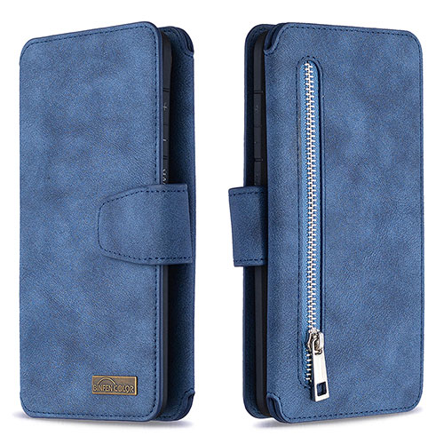 Leather Case Stands Flip Cover Holder B18F for Samsung Galaxy S20 Plus 5G Blue