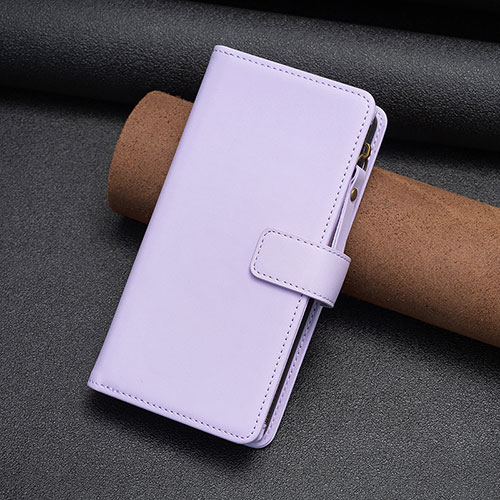 Leather Case Stands Flip Cover Holder B23F for Xiaomi Redmi Note 13 Pro+ Plus 5G Clove Purple