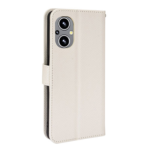 Leather Case Stands Flip Cover Holder BY1 for OnePlus Nord N20 5G White