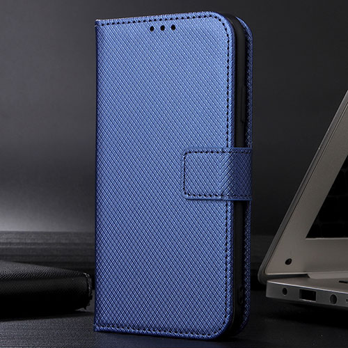 Leather Case Stands Flip Cover Holder BY1 for Xiaomi Redmi 10X 5G Blue