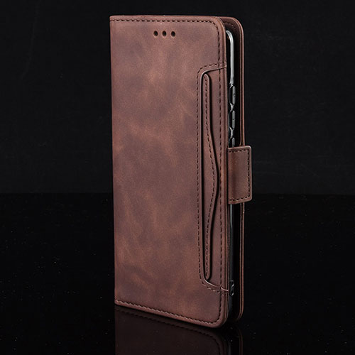 Leather Case Stands Flip Cover Holder BY2 for Huawei Mate 40 Pro Brown