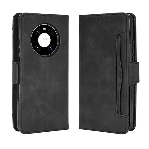 Leather Case Stands Flip Cover Holder BY3 for Huawei Mate 40 Black