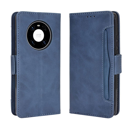 Leather Case Stands Flip Cover Holder BY3 for Huawei Mate 40 Blue