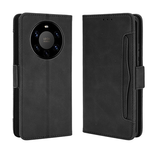 Leather Case Stands Flip Cover Holder BY3 for Huawei Mate 40 Pro+ Plus Black