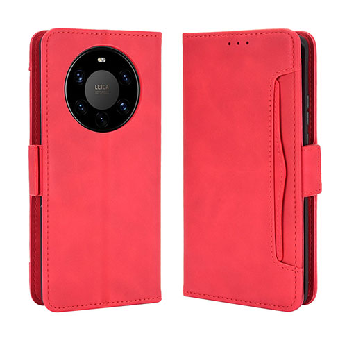 Leather Case Stands Flip Cover Holder BY3 for Huawei Mate 40 Pro+ Plus Red