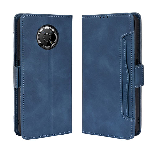 Leather Case Stands Flip Cover Holder BY3 for Nokia G300 5G Blue