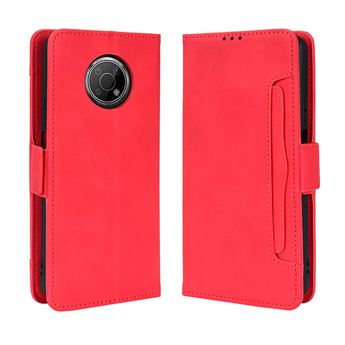 Leather Case Stands Flip Cover Holder BY3 for Nokia G300 5G Red