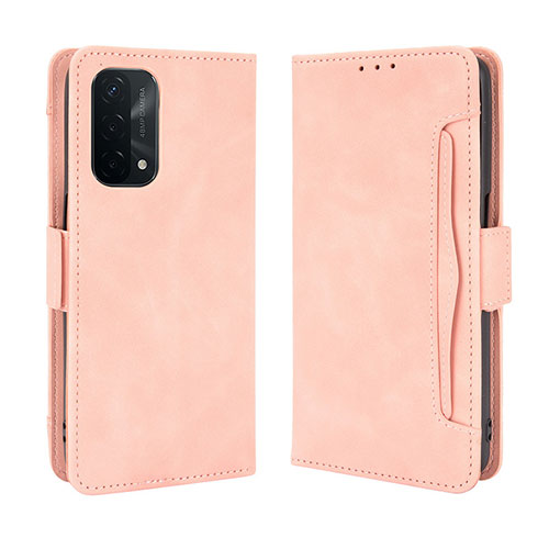 Leather Case Stands Flip Cover Holder BY3 for OnePlus Nord N200 5G Pink