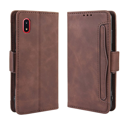 Leather Case Stands Flip Cover Holder BY3 for Samsung Galaxy A20 SC-02M SCV46 Brown