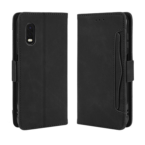 Leather Case Stands Flip Cover Holder BY3 for Samsung Galaxy XCover Pro Black