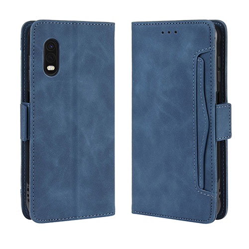 Leather Case Stands Flip Cover Holder BY3 for Samsung Galaxy XCover Pro Blue