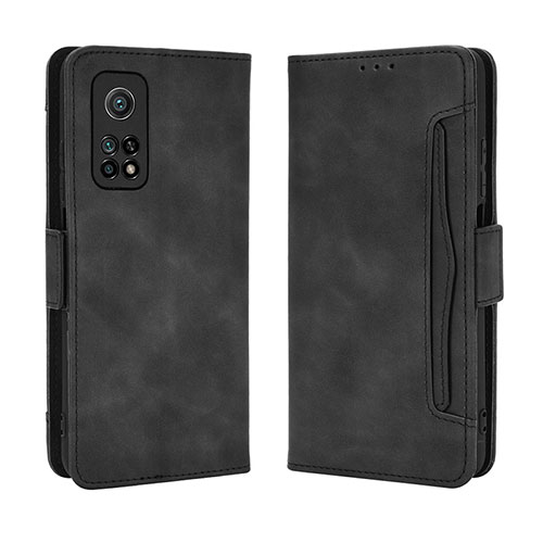 Leather Case Stands Flip Cover Holder BY3 for Xiaomi Mi 10T 5G Black