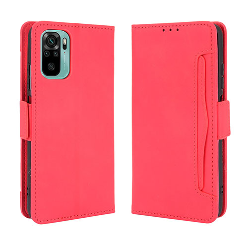 Leather Case Stands Flip Cover Holder BY3 for Xiaomi Poco M5S Red