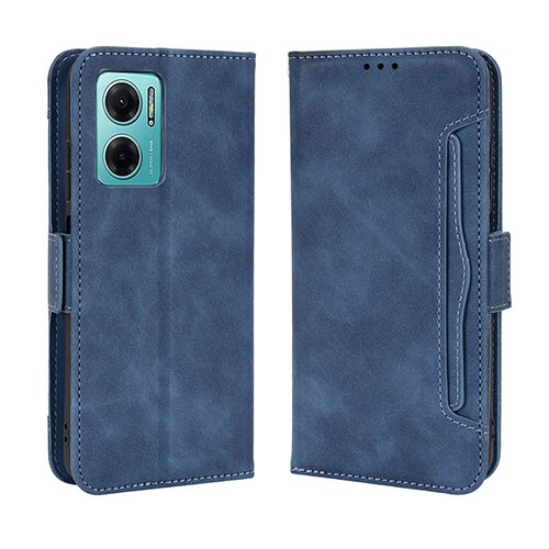 Leather Case Stands Flip Cover Holder BY3 for Xiaomi Redmi 10 Prime Plus 5G Blue