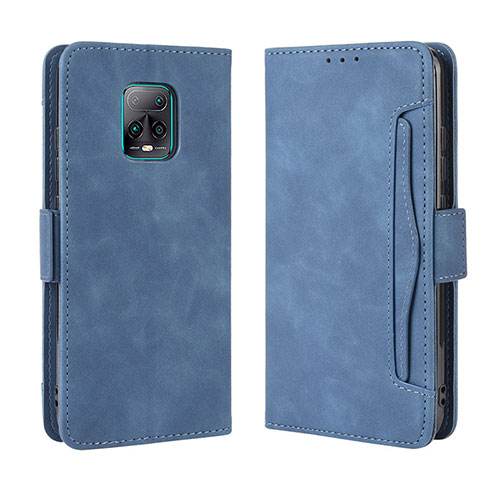 Leather Case Stands Flip Cover Holder BY3 for Xiaomi Redmi 10X 5G Blue