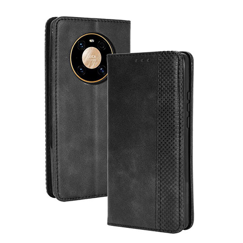 Leather Case Stands Flip Cover Holder BY4 for Huawei Mate 40 Pro Black