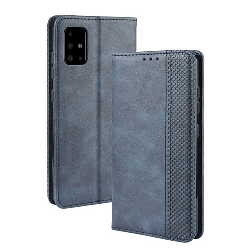 Leather Case Stands Flip Cover Holder BY4 for Samsung Galaxy S20 Plus 5G Blue