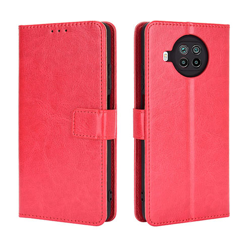 Leather Case Stands Flip Cover Holder BY5 for Xiaomi Mi 10T Lite 5G Red