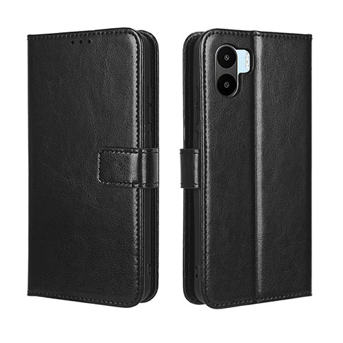 Leather Case Stands Flip Cover Holder BY5 for Xiaomi Redmi A1 Black