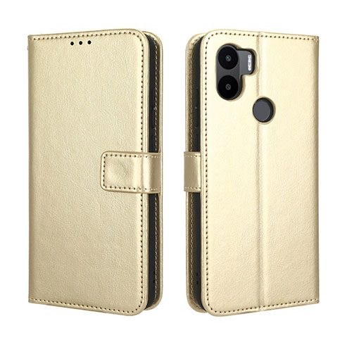 Leather Case Stands Flip Cover Holder BY5 for Xiaomi Redmi A1 Plus Gold