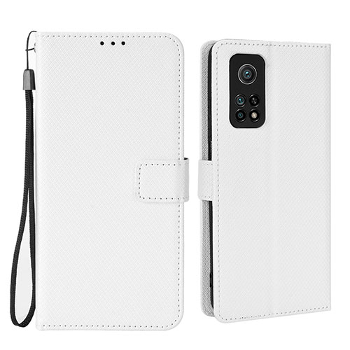 Leather Case Stands Flip Cover Holder BY6 for Xiaomi Mi 10T 5G White