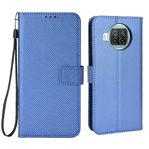 Leather Case Stands Flip Cover Holder BY6 for Xiaomi Mi 10T Lite 5G Blue