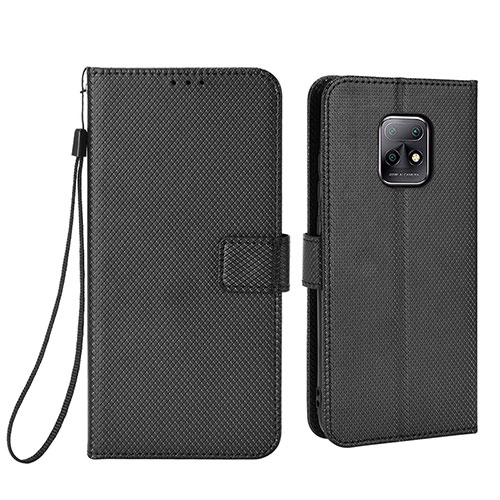 Leather Case Stands Flip Cover Holder BY6 for Xiaomi Redmi 10X 5G Black