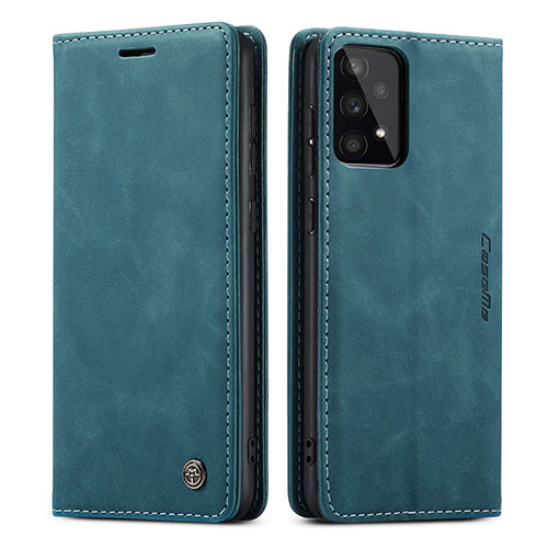 Leather Case Stands Flip Cover Holder C01S for Samsung Galaxy A33 5G Blue