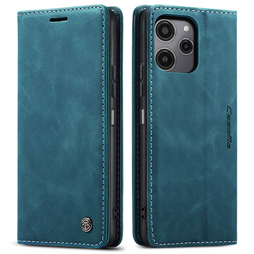 Leather Case Stands Flip Cover Holder C01S for Xiaomi Redmi 12 5G Blue