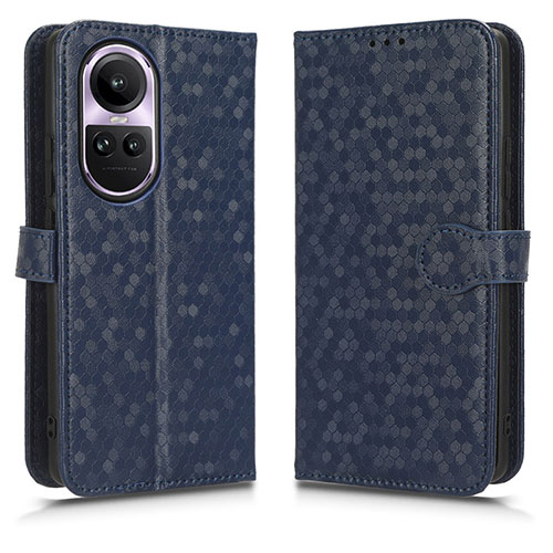 Leather Case Stands Flip Cover Holder C01X for Oppo Reno10 Pro 5G Blue