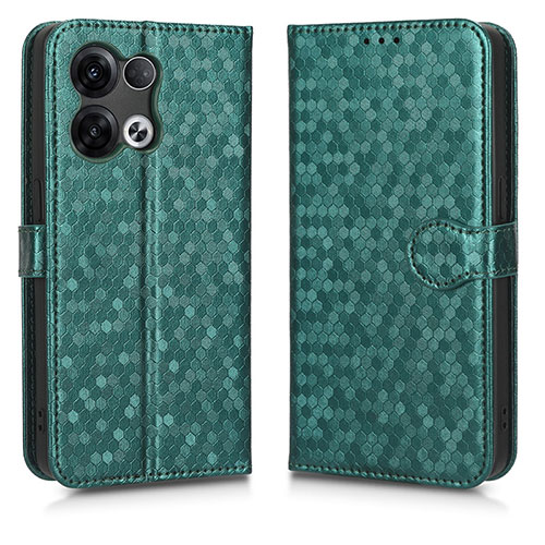 Leather Case Stands Flip Cover Holder C01X for Oppo Reno8 Pro 5G Green