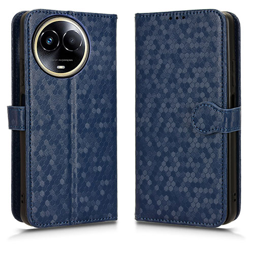 Leather Case Stands Flip Cover Holder C01X for Realme 11 5G Blue