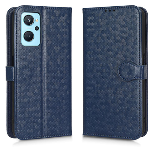 Leather Case Stands Flip Cover Holder C01X for Realme 9i 4G Blue