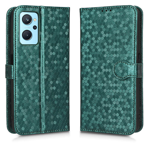 Leather Case Stands Flip Cover Holder C01X for Realme 9i 4G Green