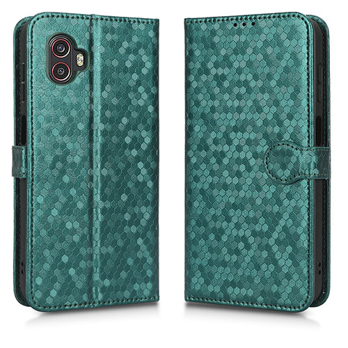 Leather Case Stands Flip Cover Holder C01X for Samsung Galaxy XCover 6 Pro 5G Green
